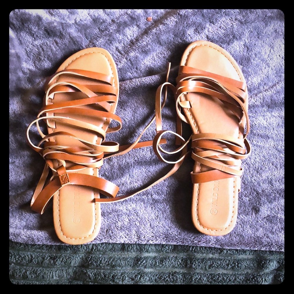 Brown Strappy Gladiator Sandals